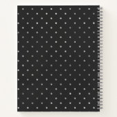 Patroon grijs polka Notitieboek (Achterkant)