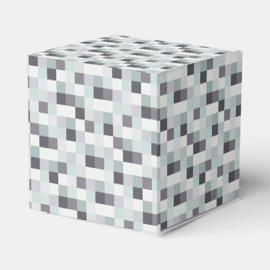 Patroon Grijze pixels Bedankdoosjes (Achterkant)