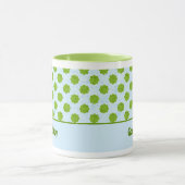 Patroon groen Bladklaver Koffie Mok (Midden)