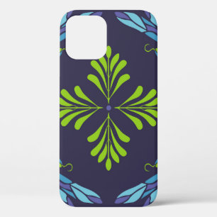 patroon groene blauwe libel op donkere achtergron Case-Mate iPhone case