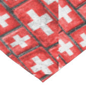 Patroon Grunge van de Vlag van Zwitserland het Tafelkleed (Gekanteld)
