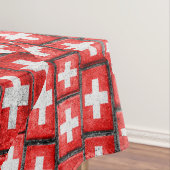 Patroon Grunge van de Vlag van Zwitserland het Tafelkleed (Voorbeeld)