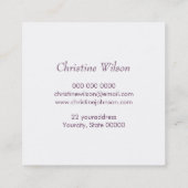 patroon haarstylist pastelkleuren vierkante visitekaartje (Achterkant)