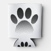 Patroon Halftone hond Paw afdrukken controleren Blikjeskoeler (Voorkant)