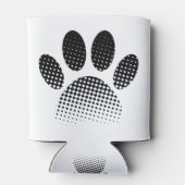 Patroon Halftone hond Paw afdrukken controleren Blikjeskoeler (Achterkant)