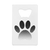Patroon Halftone hond Paw afdrukken controleren Creditkaart Flessenopener (Achterkant)