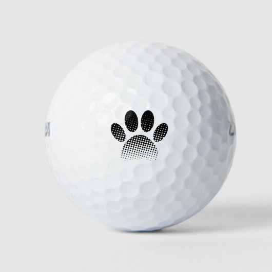 Patroon Halftone hond Paw afdrukken controleren Golfballen (Voorkant)