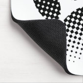 Patroon Halftone hond Paw afdrukken controleren Muismat (Hoek)