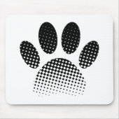 Patroon Halftone hond Paw afdrukken controleren Muismat (Voorkant)