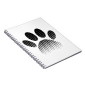 Patroon Halftone hond Paw afdrukken controleren Notitieboek (Rechterzijde)