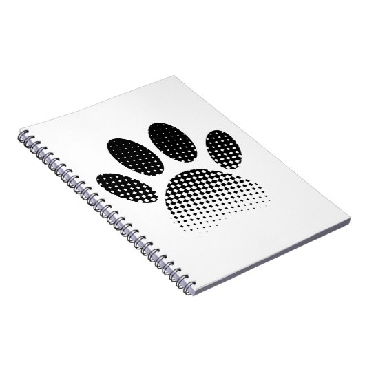Patroon Halftone hond Paw afdrukken controleren Notitieboek (Rechterzijde)
