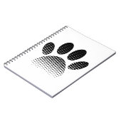 Patroon Halftone hond Paw afdrukken controleren Notitieboek (Linkerzijde)