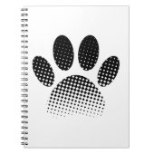 Patroon Halftone hond Paw afdrukken controleren Notitieboek (Voorkant)
