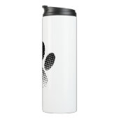 Patroon Halftone hond Paw afdrukken controleren Thermosbeker (Geroteerd rechts)