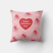 Patroon Happy Valentijn`s Day 2024 Achtergrond Kussen (Achterkant)