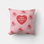Patroon Happy Valentijn`s Day 2024 Achtergrond Kussen (Voorkant)