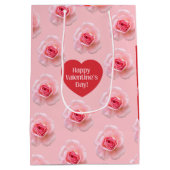 Patroon Happy Valentijn`s Day 2024 Achtergrond Medium Cadeauzakje (Achterkant)