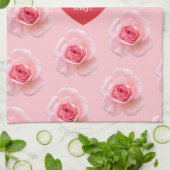 Patroon Happy Valentijn`s Day 2024 Achtergrond Theedoek (Gevouwen)