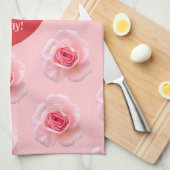 Patroon Happy Valentijn`s Day 2024 Achtergrond Theedoek (Quarter Fold)