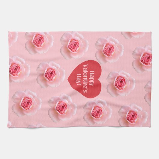 Patroon Happy Valentijn`s Day 2024 Achtergrond Theedoek (Horizontaal)