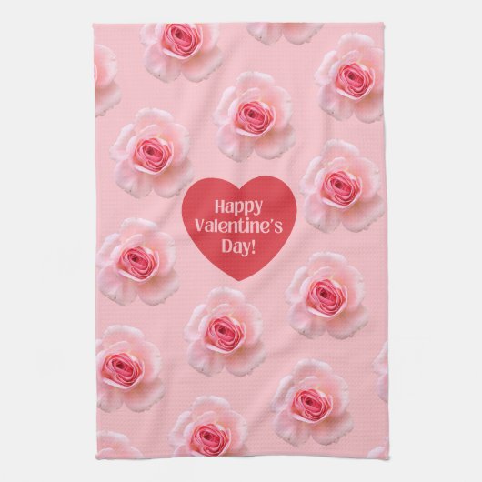 Patroon Happy Valentijn`s Day 2024 Achtergrond Theedoek (Verticaal)