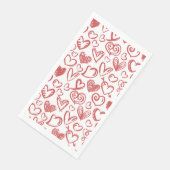 Patroon Hart Liefde Romantiek Valentijnsdag Trouwe Servet (Hoek)