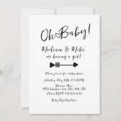 Patroon Hart Valentijnsdag Patroon Baby Shower Kaart (Voorkant)