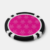 patroon heet roze pokerchips (Enkel)