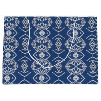 Patroon Helder Blauw & Wit Sneeuwvormen Groot Cadeauzakje