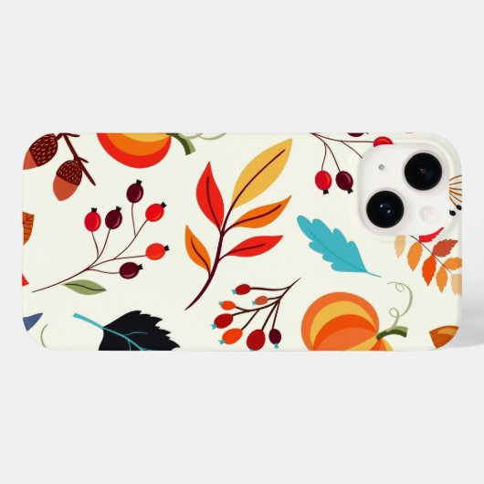 Patroon Herfst iPhone Case (Achterkant (horizontaal))