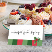 Patroon Holly vouwen voedsel, Drink of plaats kaar Plaatskaartje