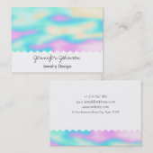 Patroon Holografische Sieraden Ontwerp Visitekaart Visitekaartje (Voorkant / Achterkant)