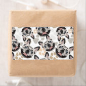 Patroon Hond Paws Franse Bulldog Etiket (Insitu)