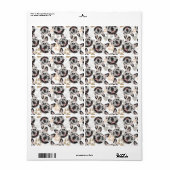 Patroon Hond Paws Franse Bulldog Etiket (Full Sheet)