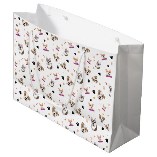 Patroon Hond V1 Groot Cadeauzakje (Voorkant Gekanteld)