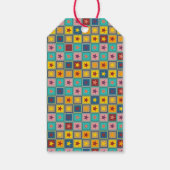 Patroon I + jouw tekst voor sterren en vierkantjes Cadeaulabel (Achterkant)