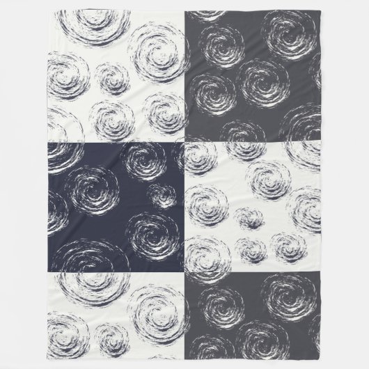 Patroon I met cirkelvormige lijnen Fleece Deken (Voorkant)
