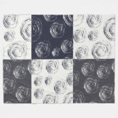 Patroon I met cirkelvormige lijnen Fleece Deken (Voorkant (Horizontaal))