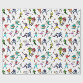 Patroon illustraties Football afspelen Cadeaupapier (Vlak)