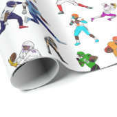 Patroon illustraties Football afspelen Cadeaupapier (Rol Hoek)