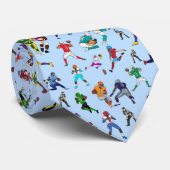 Patroon illustraties Football afspelen Stropdas (Opgerold)