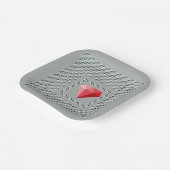 Patroon in de optische afbeelding van de robijnen papieren bordje (Gebogen)