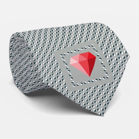 Patroon in de optische afbeelding van de robijnen stropdas (Opgerold)