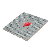 Patroon in de optische afbeelding van de robijnen tegeltje (Zijkant)