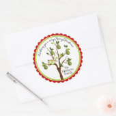 Patroon in een Pear Tree Kerst stickers (Envelop)