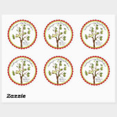 Patroon in een Pear Tree Kerst stickers (Vel)