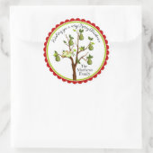 Patroon in een Pear Tree Kerst stickers (Tas)