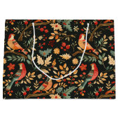 Patroon in een Pear Tree Kerstmis Groot Cadeauzakje (Voorkant)