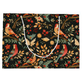 Patroon in een Pear Tree Kerstmis Groot Cadeauzakje (Achterkant)