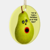 Patroon in een Pear Tree Kerstmis Keramisch Ornament (Rechts)